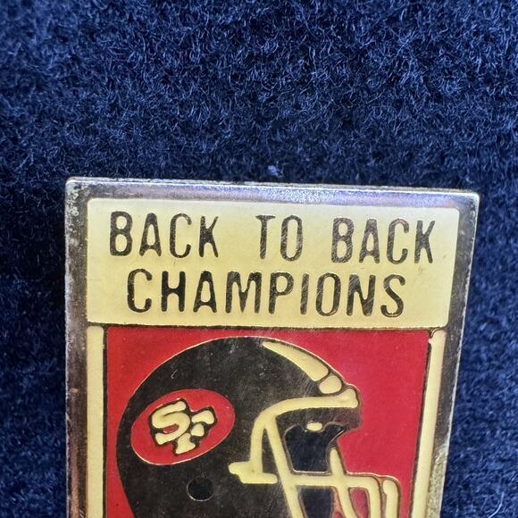 Back to Back Super Bowl Champions SF 49ers 23 24 XXIII XXIV San Francisco Pin - Picture 2 of 8